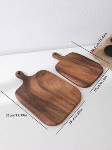 Cirelle 2pcs/1pc Acacia Wood Cutting Board, Bread Board, Cheese Platter