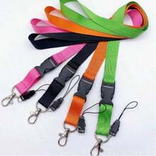 Solid Color Polyester Lanyard, Multi-Color Student ID/Work Badge Detachable Clips Strap Back To School - one-size - View 16