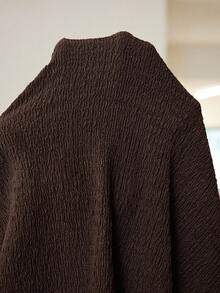 MaterniWear 优雅纯色孕妇长款连衣裙，短袖设计 - 摩卡棕 - 查看 6