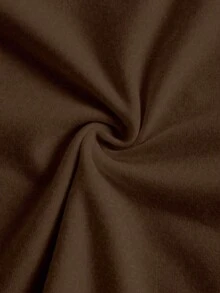 Camiseta corta de mujer casual con estampado de oso, verano - Café integral - Ver 4