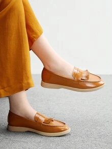 CUCCOO BIZCHIC Women's Casual Slip-On Flat Athletic Sneakers - Brown - View 6
