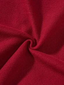 SHEIN Bộ áo nỉ in chữ thường ngày cho bé gái - Màu Đỏ Sâu - Xem 4