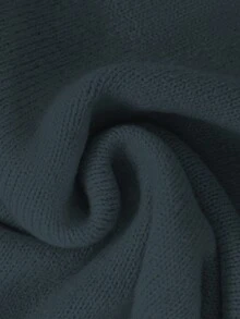 GlowEve Women's Blue Sweater, New Autumn/Winter Metal Button Asymmetrical Closure Cardigan, Versatile & Minimalist Design For Commuting - Dusty Blue - View 3