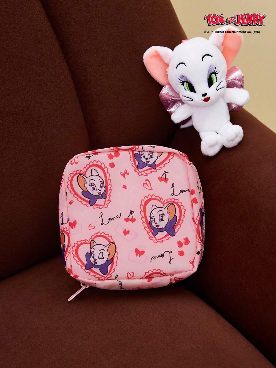 TOM & JERRY X Joivida 卫生巾收纳袋 – 可爱涤纶月经收纳袋，适合女孩和女性 - 彩色 - 查看 1