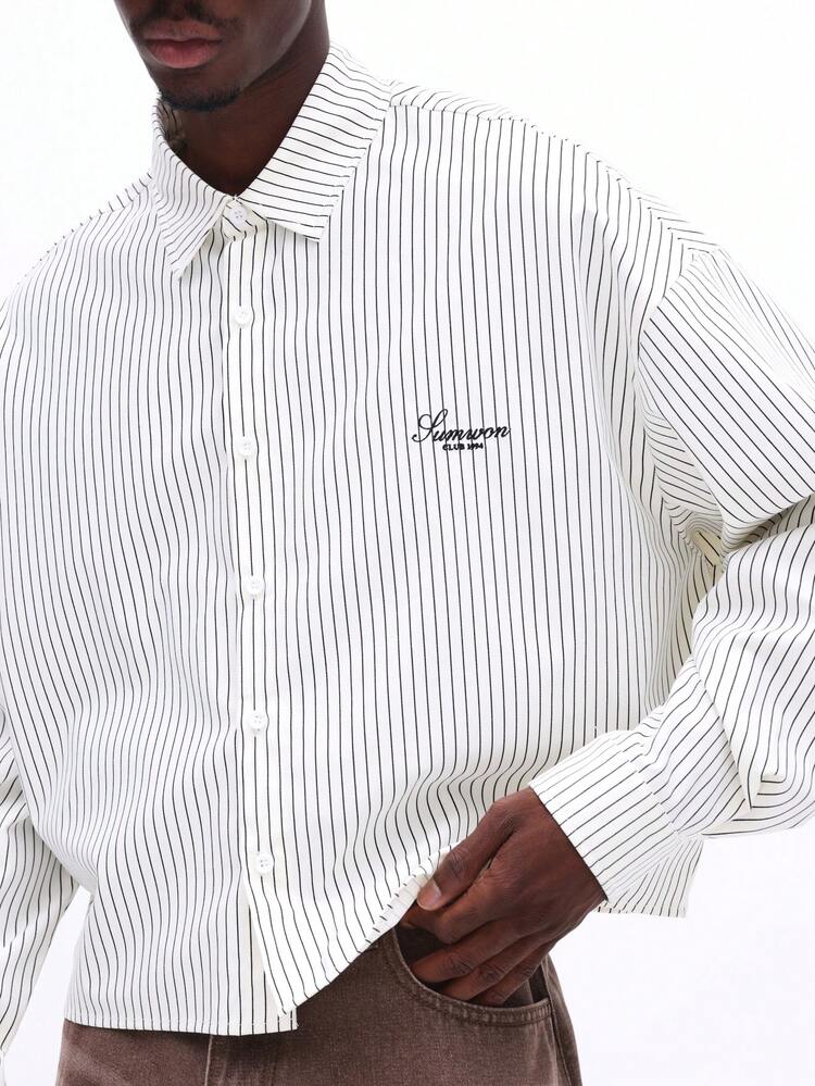 Vertical Pinstripe Button Down Shirt
