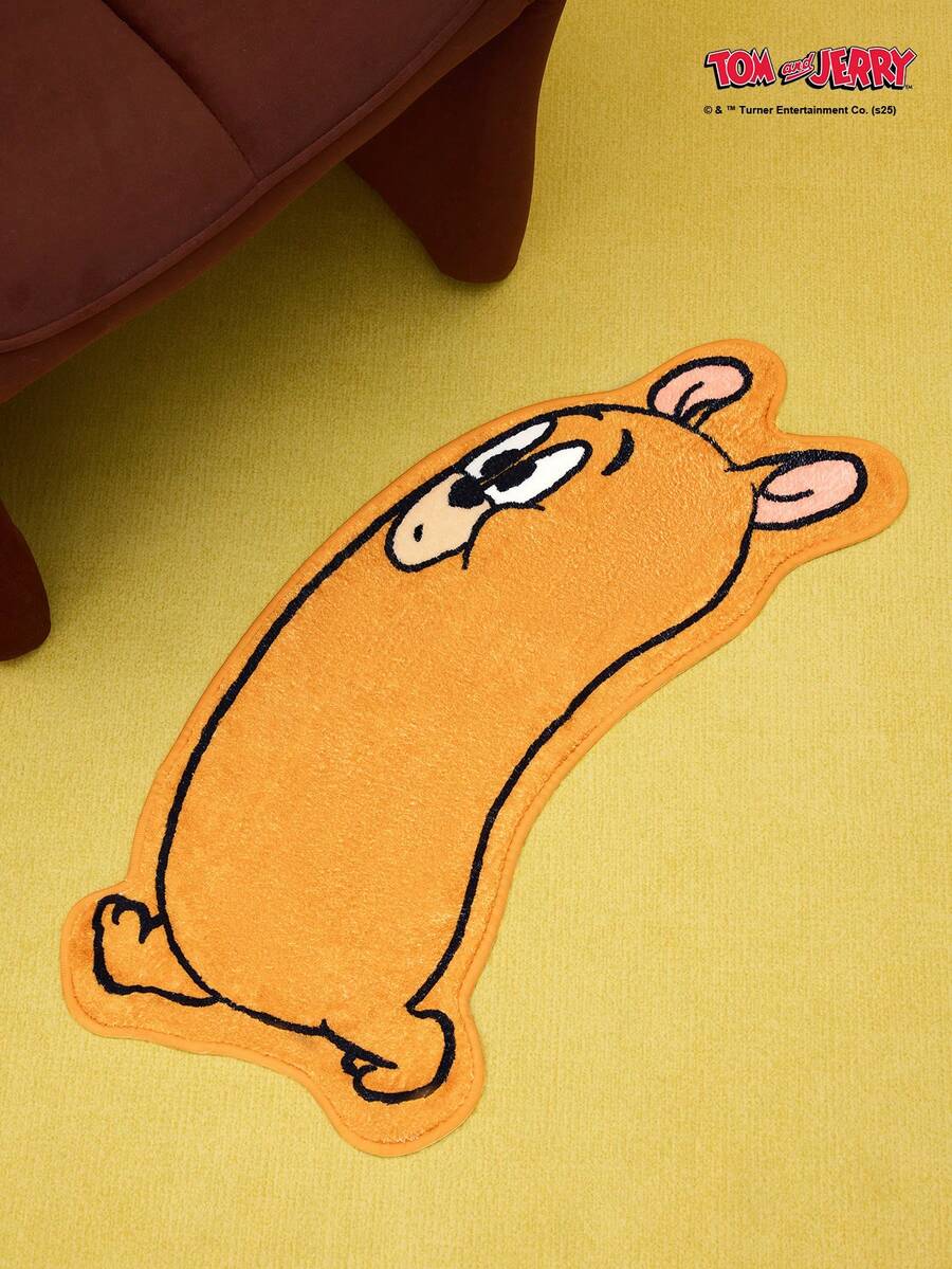 POKOJA LAND TOM & JERRY TOM & JERRY 1 tấm thảm – Thảm trải sàn hoạt hình có giấy phép, đồ trang trí nhà bằng vải nhung mềm mại - Nhiều màu - Xem 1