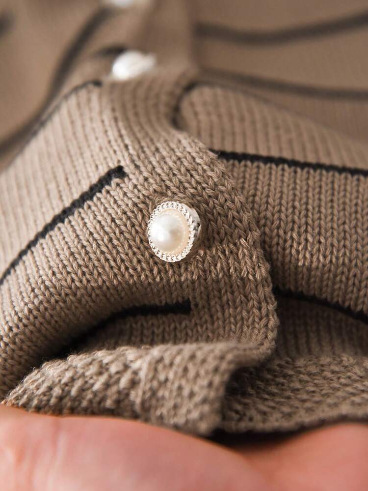 Women's Casual Commuter Striped Cardigan, Autumn