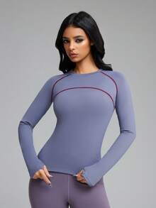 Innovista Innovista Jersey Sepeda Wanita Lengan Panjang Rajut Abu-abu Gelap dengan Detail Resleting, Panjang Standar - Dark Grey - View 15