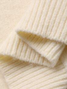 DAZY Men's Geometric Pattern Jacquard White Crew Neck Sweater, Autumn - Multicolor - View 7