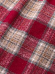 2pcs/Set Girls Plaid Long Sleeve T-Shirt And Skirt Set, Suitable For Outings, Street, Back To School, Campus Wear Kids Plaid Skirt Set Girls Plaid Skirt - Apricot - View 4