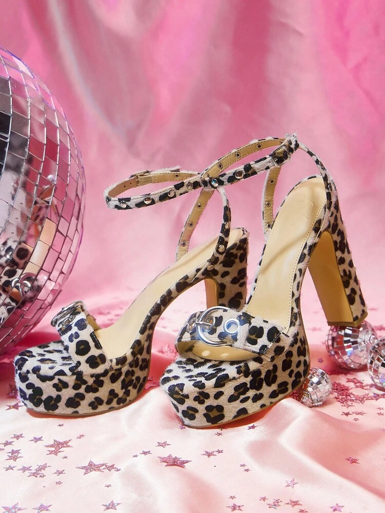 CUCCOO LuxiPop Sandales à plateforme épaisse et talon épais pour femmes, tenue sexy pour boîte de nuit, convient pour une sortie de nuit, la rentrée scolaire, Halloween, les fêtes de Noël. Chaussures à semelle épaisse