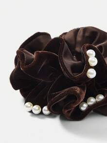 MOTF PREMIUM CHAMPAGNE FAUX SILK SCRUNCHIE - Brown - View 6