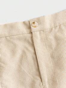 EASEVO 男士加大码休闲撞色直筒裤 - 杏色 - 查看 8