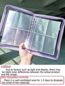 PVC拉链收纳袋，化妆品收纳盒，方便拉链式防尘抗氧化耳环项链手链珠宝收纳相册，A5拉链闪亮活页相册，A5拉链活页整理日记本笔记本，返校，学校用品 - 套裝 - 查看 2