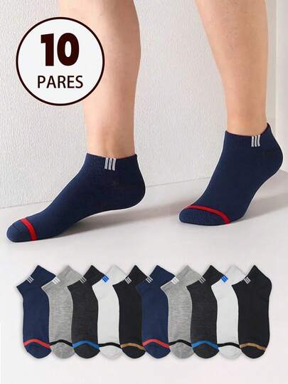 10 Pares de Calcetines Tobilleros Deportivos Para Hombre Sport Unitalla