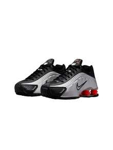 Nike Shox R4 Kids Sneakers Metallic Silver / Black / Picante Red / Metallic Silver CW2626 - Metallic Silver/Black/Picante Red/Metallic Silver - Xem 2