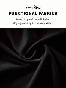 Manfinity Sport Corelite 男士翅膀印花插肩短袖运动T恤 紧身衣 - 黑色 - 查看 5