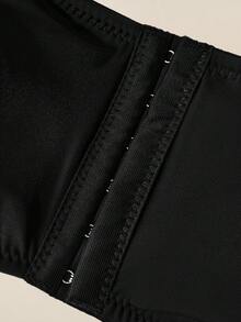 Snug Zone 2 件套女士内衣文胸，前开合，带衬垫，聚拢 - 黑色 - 查看 7