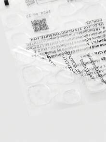 ROMWE Kawaii 10 uñas postizas con elementos decorativos de lazo, rosa, estrella en estilo lindo + 3 cintas adhesivas de doble cara, estilo rosa y 2K con pegatinas de diamante de degradado rosa, de forma almendrada y media, aptas para fiestas, bailes y uso diario. - Multicolor - Ver 3