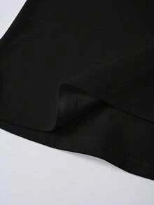 Resyla 女士手心印花宽松休闲撞色条纹圆领T恤 情人节上衣 - 彩色 - 查看 3