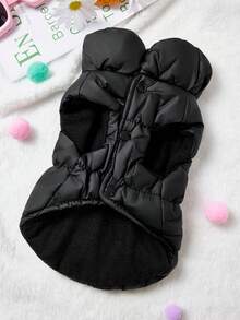 PETSIN 1 pieza Chaqueta para perro de 3 capas, abrigo cálido para perros pequeños y medianos, disponible en 8 colores, para otoño/invierno - Negro - Ver 7