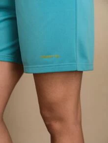 Menodora SHEIN Sport Quần short thể thao nữ cạp chun màu trơn có túi thường ngày - màu xanh lá - Xem 6