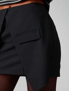 MISSGUIDED Wrap Front High Waist Crepe Mini Skirt With Cargo Pocket Panel Detail For Fall Winter
