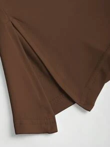 Sweetra 3pcs Women's Casual Solid Color Asymmetrical Neck Comfortable Ruched Fitted T-Shirts, Summer - Multicolor - View 5