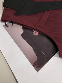 GlowEve 女式翻领撞色纽扣装饰口袋西装外套 - 彩色 - 查看 3