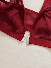 4 قطع من حمالات الصدر الشفافة المريحة ذات الكأس المثلثي مع إغلاق أمامي للنساء - متعدد الألوان - مشاهدة 3