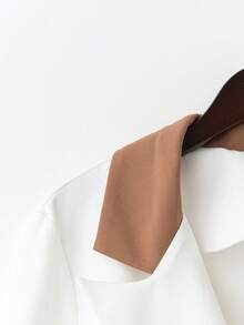 GlowEve Bộ vest đi làm thanh lịch tay dài cổ ve màu tương phản mùa thu cho nữ và quần - Nhiều màu - Xem 3