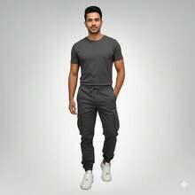 Jogger Cargo Para Hombre - Gris - Ver 1