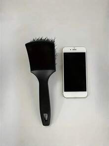 Tire Brush, Hard Bristle Brush For Automotive Detailing, Multi-Functional Carpet/Upholstery Cleaning Brush, Wheel And Tire Rim Cleaning Brush, Car Wheel Hub Detail Cleaning Accessories, Black Tire Wash Car Care Tools, Auto Supplies, Car Cleaning Products