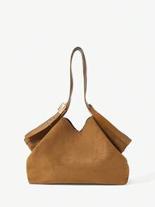 SHECARRY FASHIONABLE VERSATILE CASUAL LARGE CAPACITY WOMEN HANDBAG - Khaki - View 3