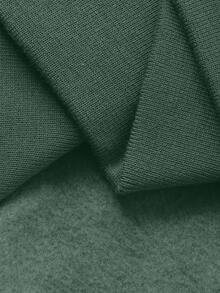 DAZY 男士圆领卫衣，字母印花和独立日国旗图案，军绿色，秋季款 - 軍綠色 - 查看 6