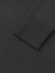 GlowEve 女士蓝色毛衣，新款秋冬金属纽扣不对称开襟羊毛衫，百搭通勤风格