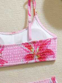 SHEIN Bộ bikini họa tiết hoa, phong cách ngày lễ, 2 món, họa tiết ngẫu nhiên, thiết yếu cho kỳ nghỉ hè trên bãi biển - Nhiều màu - Xem 6