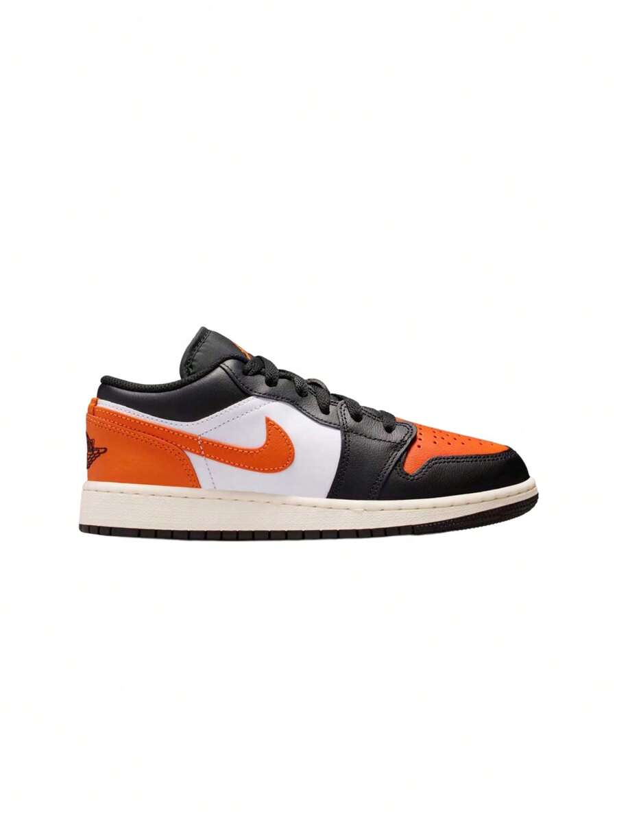Nike Jordan 1 Low 儿童鞋 黑色/白色/帆白色/海蓝色 553560 - Black/White/Sail/Starfish - 查看 1