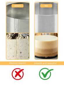 4pcs Stainless Steel Mousse Rings DIY Mousse Round Stainless Steel Mini Cake Tart Rings Round Tiramisu Mafen Moulds Kitchen Pastry Baking Tools Dessert Mousse Moulds - Silver - View 9