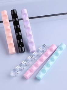 2 Packs Nail Art Pen Holder, Pink Transparent Nail Art Painting Brush 5 Slot Pen Holder, Bar Mini Portable Acrylic Stand, Nail Art Tools DIY Nail Art Sculpting Painting Pencil Brush Display Stand - Multicolor - View 5