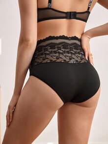 Moonlight&Mama Maternity Lace Floral Sheer Comfortable Panties - Multicolor - View 4