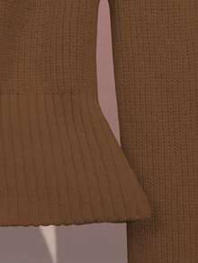 GlowEve Early Autumn/Winter New Knit Cardigan, Unique Design, High-End Feel, Waist Cinched, Pink Women's Sweater - Brown - View 4