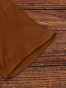 INAWLY 感恩节家庭晚餐字母图案圆领短袖 T 恤，休闲女式上衣图案 T 恤女式上衣 - 棕色 - 查看 4