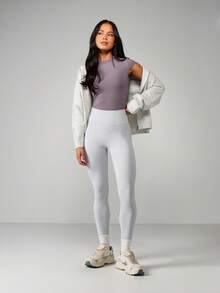 MISSGUIDED Women's Short Sleeve Ribbed Crew Neck Bodysuit Classic Fit Casual Everyday Essential Base Layer Top - Grey - View 3