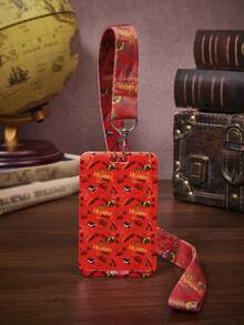 HARRY POTTER X SHEIN 1个卡通图案红色背景印花织带硬卡套 - 紅色 - 查看 1