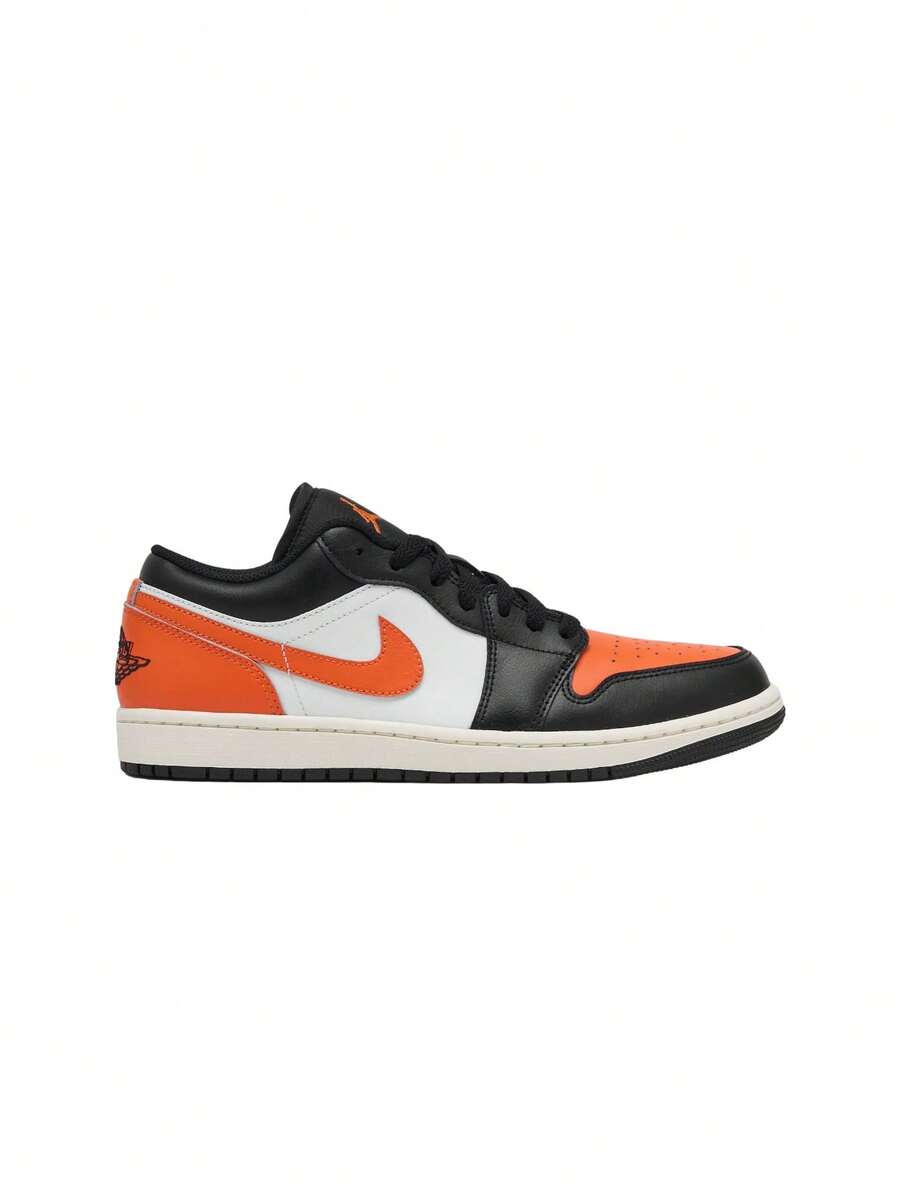 Nike Air Jordan 1 Low Men's Sneakers Black/White/Sail/Starfish 553558 - Black/White/Sail/Starfish - View 1