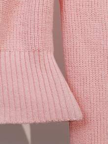 GlowEve Early Autumn/Winter New Knitted Cardigan, Unique Design, High-End Feel, Waist Cinched, Pink Women's Sweater Fall Cloth For Women - Pink - View 4