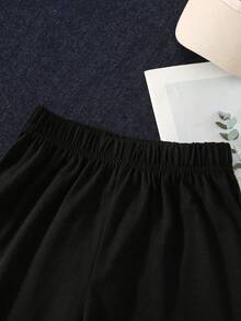 Conjunto de pantalones cortos de chaleco de algodón puro de verano para niños, blusa gris sin mangas + conjunto de pantalones cortos negros para bebés deportes de ocio de dos piezas - Gris - Ver 5