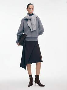 Mnmlis 欧美风方头高跟踝靴，百搭细跟短靴，2025秋冬新款 - 棕色 - 查看 7