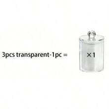 分配器支架，10 盎司透明塑料罐套装，用于浴室存储和整理，梳妆台化妆品收纳盒家居浴室装饰浴室收纳秋季装饰化妆品收纳盒返校 - 3pcs transparent - 查看 10